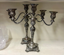 Load image into Gallery viewer, Vintage Silver Candle Holders
