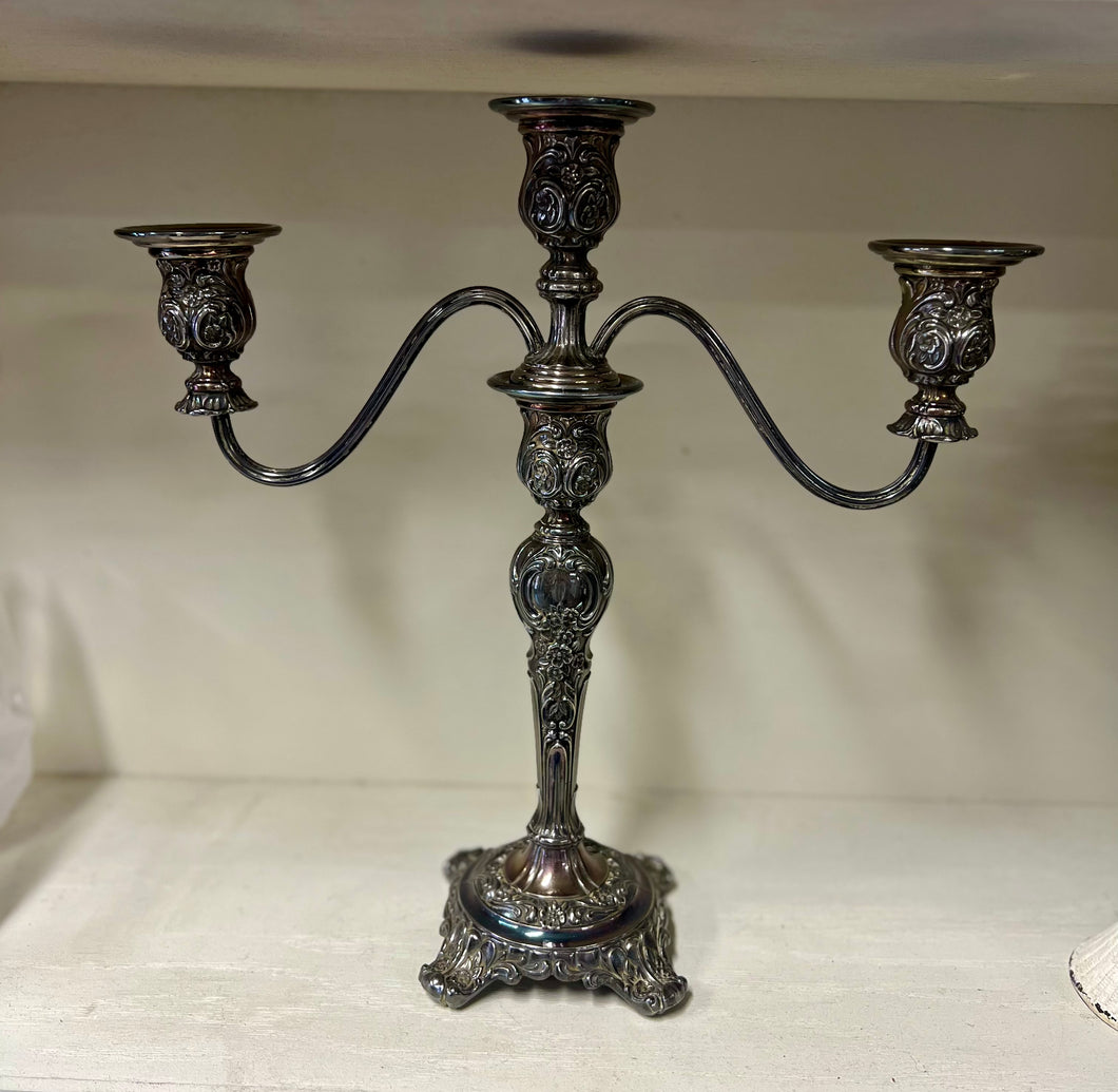 Vintage Silver Candle Holders