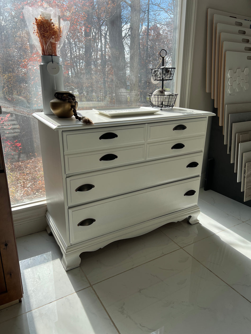 Refinished White Dresser/Cabinet