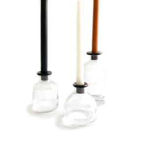 Skinny Taper glass candle holders