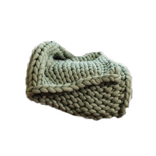 Load image into Gallery viewer, Sage Chunky Knit Throw
