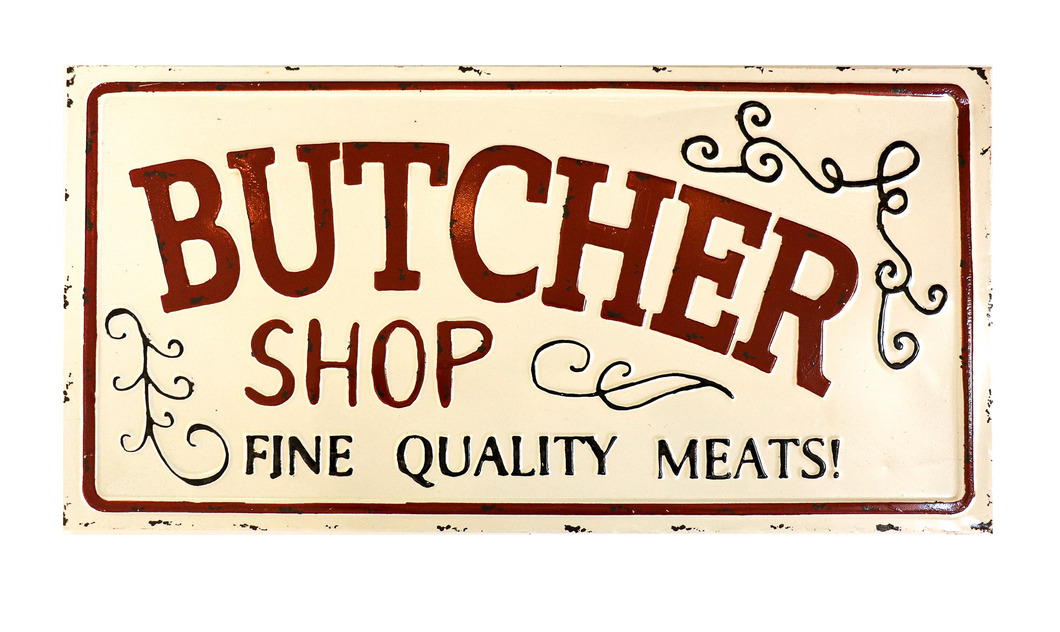 Butcher Shop Metal Sign